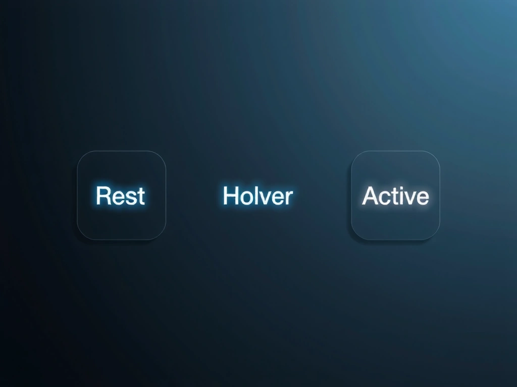 Diagramme des états de boutons : Repos, Survol, Clic